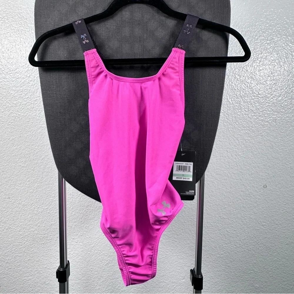 Under‎ Armour Girls Pink One-Piece Swimsuit